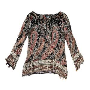 Aari Whimsigoth Boho Blouse: Size L